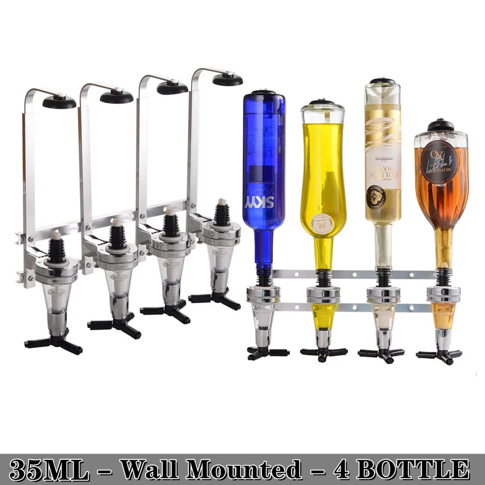 Wall-Mounted 6-Bottle Liquor Dispenser System