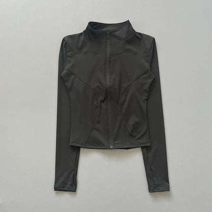 Women's Quick-Dry Stretch Workout Jacket, Slim Fit