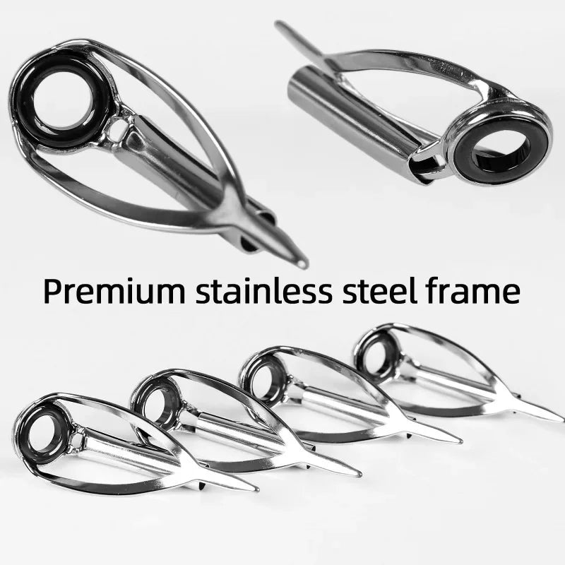 Anti-Tangle Fishing Rod Tip Guide Rings Set