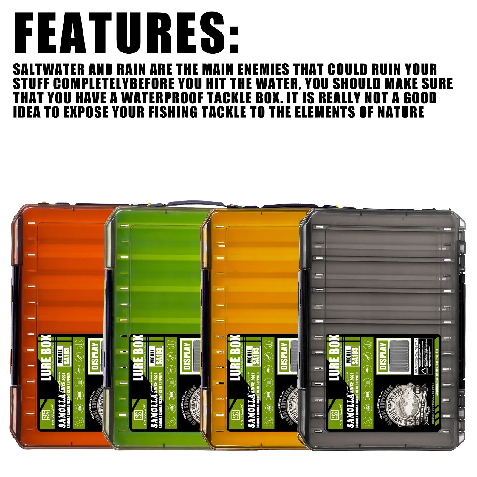 HookUpCo. Double-Sided Fishing Tackle Box - HookUpCo.