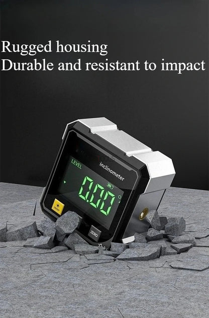 HookUpCo. 4-Sided Magnetic Laser Inclinometer for Precision