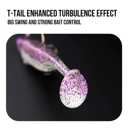 Soft T-tail Fishing Lures for Pike and Bass