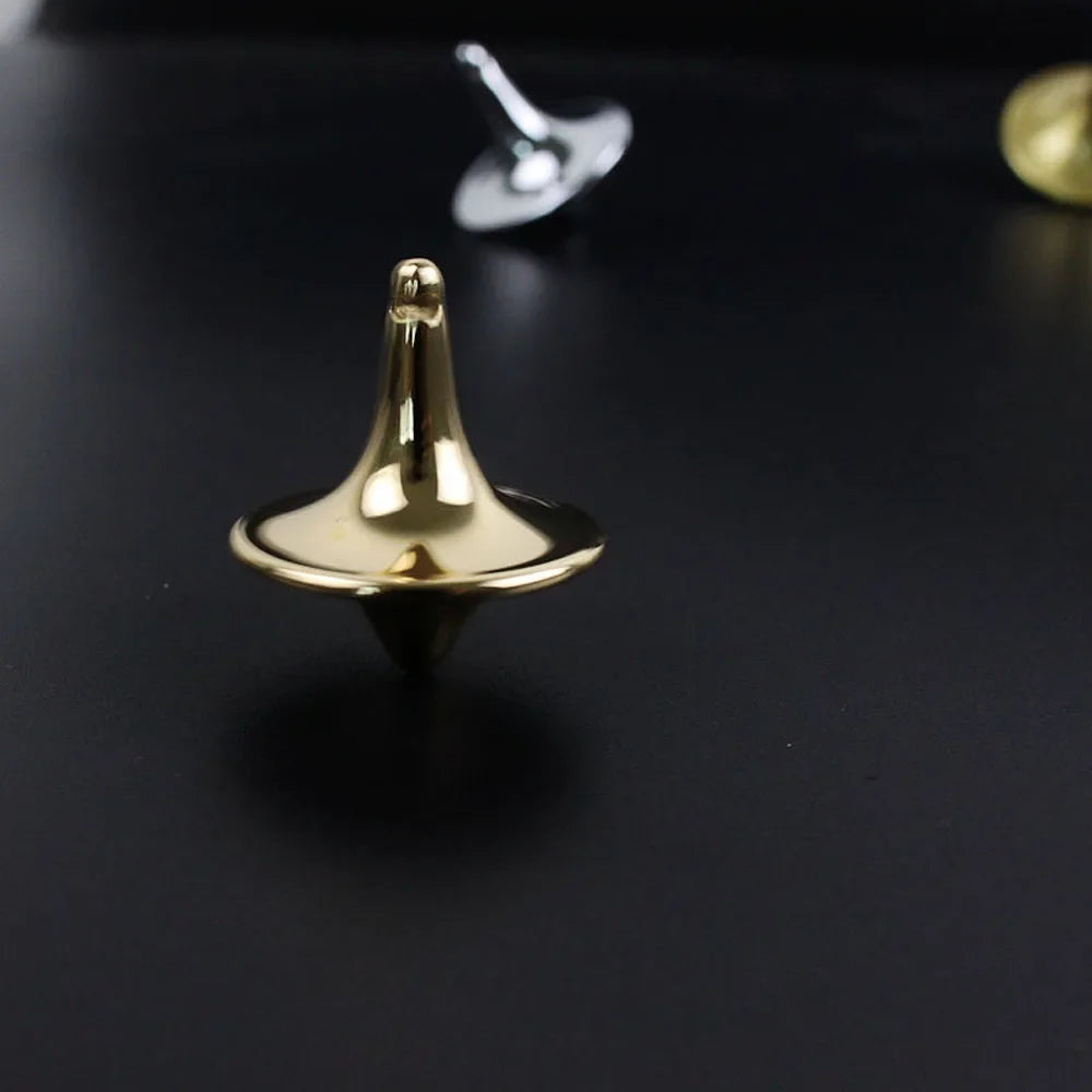 HookUpCo. Silver Metal Spinning Top Toy