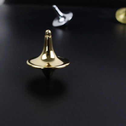 HookUpCo. Silver Metal Spinning Top Toy