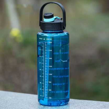 Large Capacity Leak-Proof Water Bottle with Time Markers