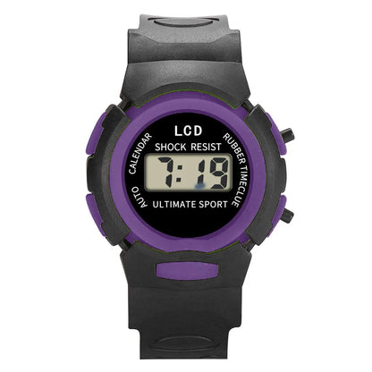 Waterproof LED Sports Watch for Kids with Alarm and Date