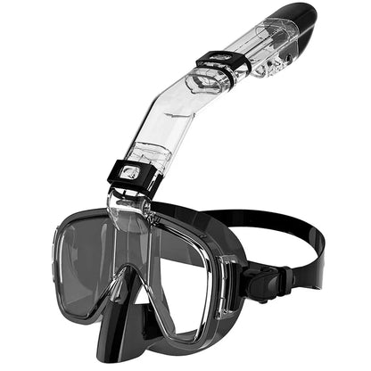 Diving Snorkeling Half Face Anti Fog Swimming Facemask Snorkel Set