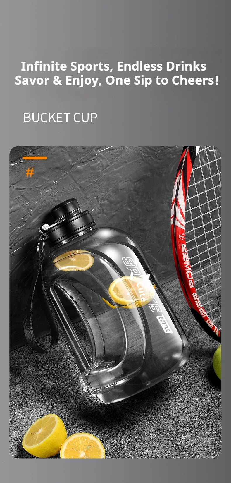 HookUpCo. Large Capacity Sport Water Bottle - HookUpCo.
