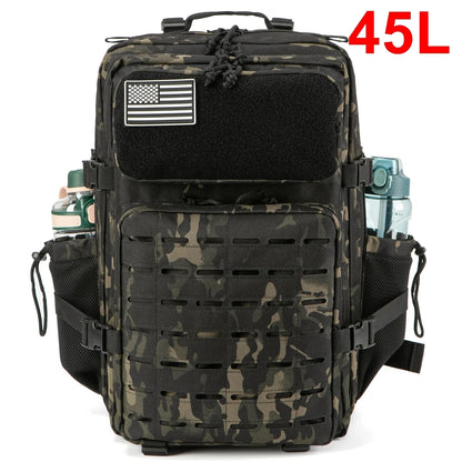 HookUpCo. Tactical Backpacks with Water Bottle Holder