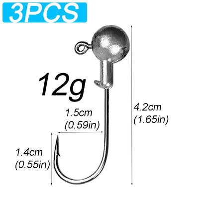 HookUpCo. Versatile Jig Head Hooks for Bass Fishing - HookUpCo.