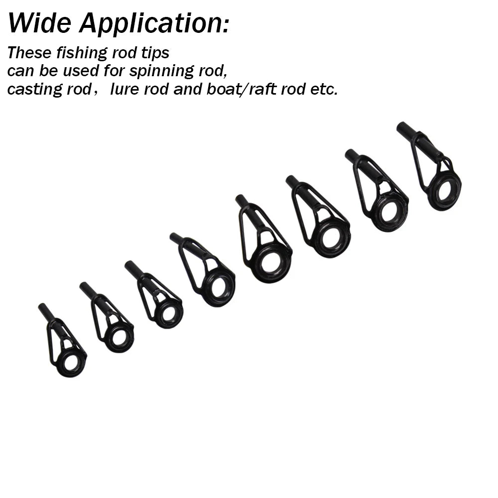 Stainless Steel Fishing Rod Guide Eye Rings Set - HookUpCo.