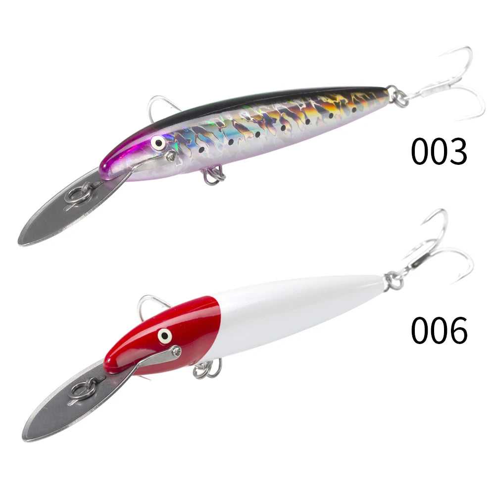 HookUpCo. Metal Lip Minnow Fishing Lure 140mm - HookUpCo.