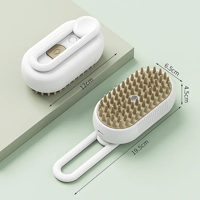 Steam Brush Pet Grooming Tool with Vaporizer and Massage