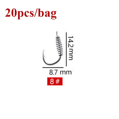 HookUpCo. Stainless Steel Carp Hooks - 20pcs Set - HookUpCo.