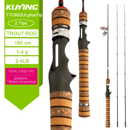 HookUpCo. Carbon Fishing Rod for Rivers and Streams - HookUpCo.