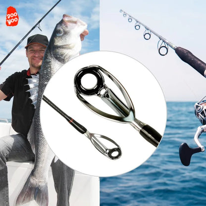 Anti-Tangle Fishing Rod Tip Guide Rings Set