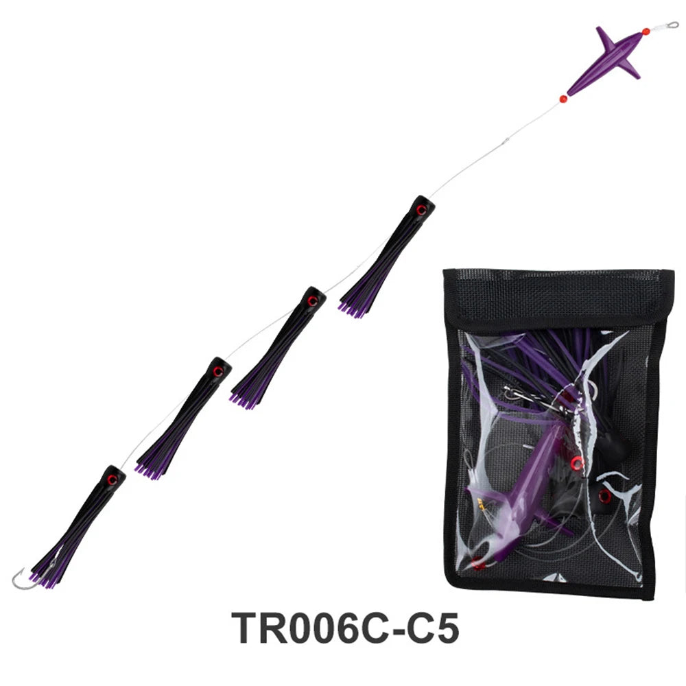 HookUpCo. 9" Rigged Squid Lures for Big Game Fishing - HookUpCo.