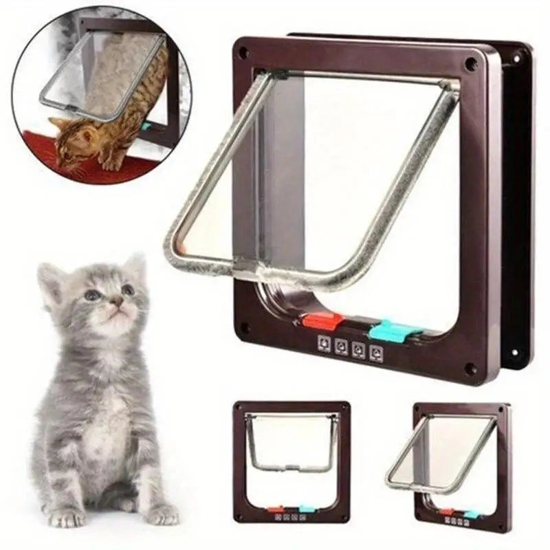 HookUpCo. Two-Way Pet Door with Safety Flap