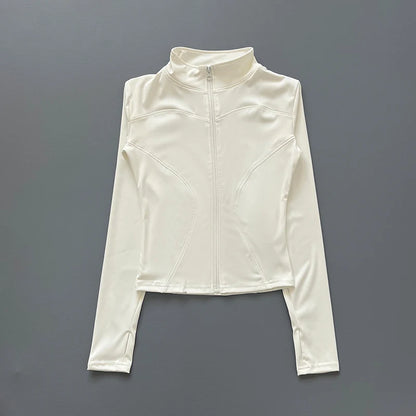 Women's Quick-Dry Stretch Workout Jacket, Slim Fit
