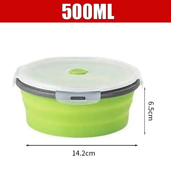 HookUpCo. Portable Silicone Folding Lunch Box