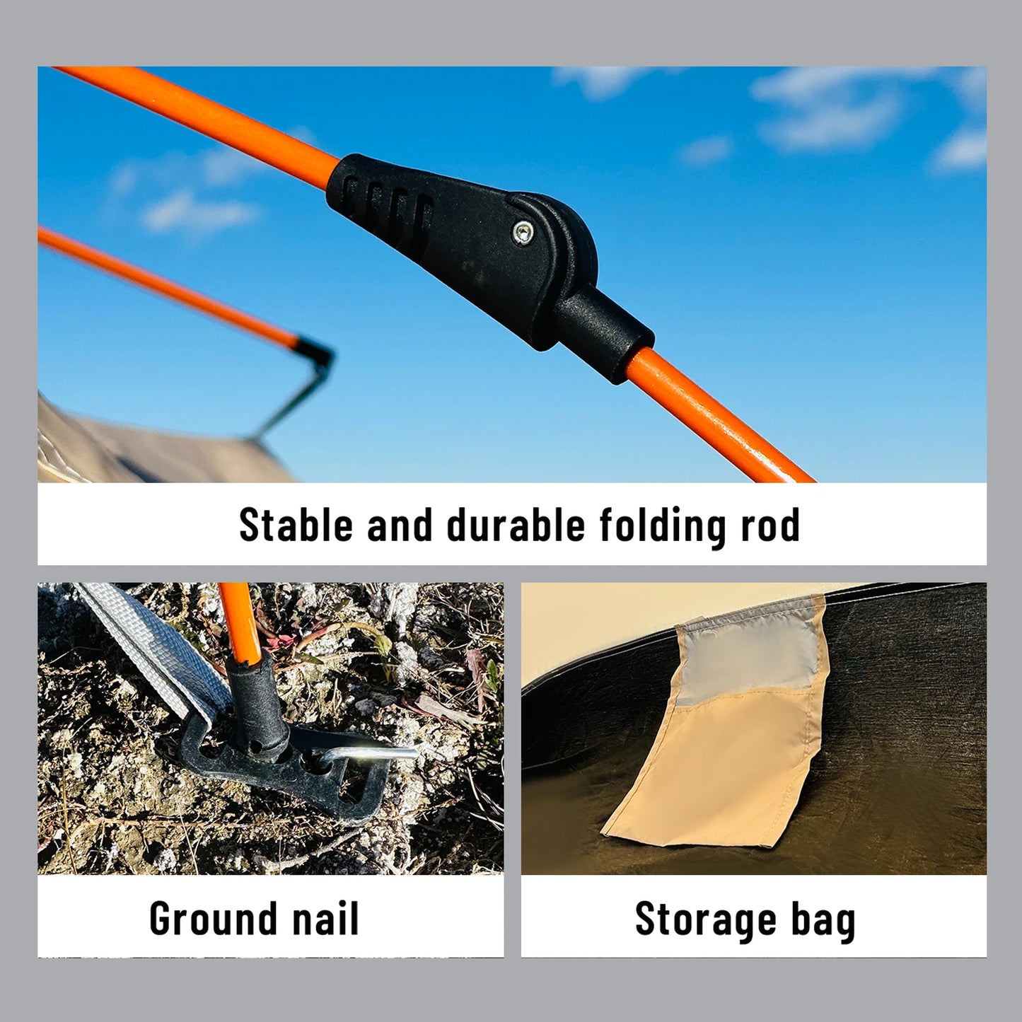 HookUpCo. Quick-Open Rainproof Beach Tent for 4 - HookUpCo.