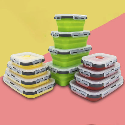 HookUpCo. Portable Silicone Folding Lunch Box