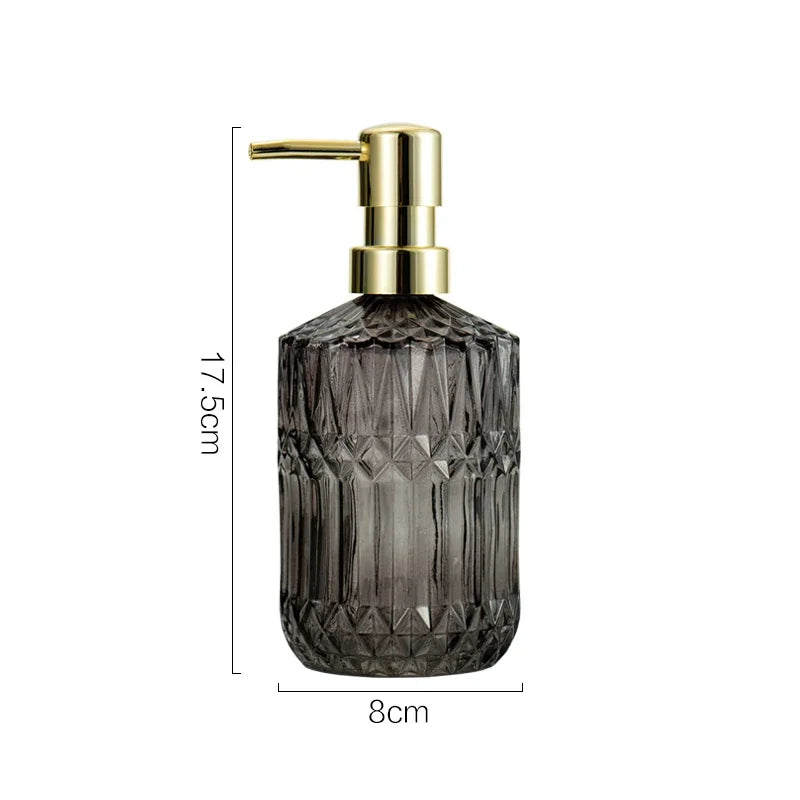 Clear Glass Soap Dispenser for Home and Office