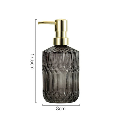 Clear Glass Soap Dispenser for Home and Office