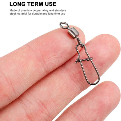 Durable Stainless Steel Fishing Swivel Kit 50-200Pcs