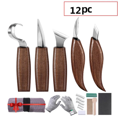 Premium Wood Carving Tool Set for Precision Crafting