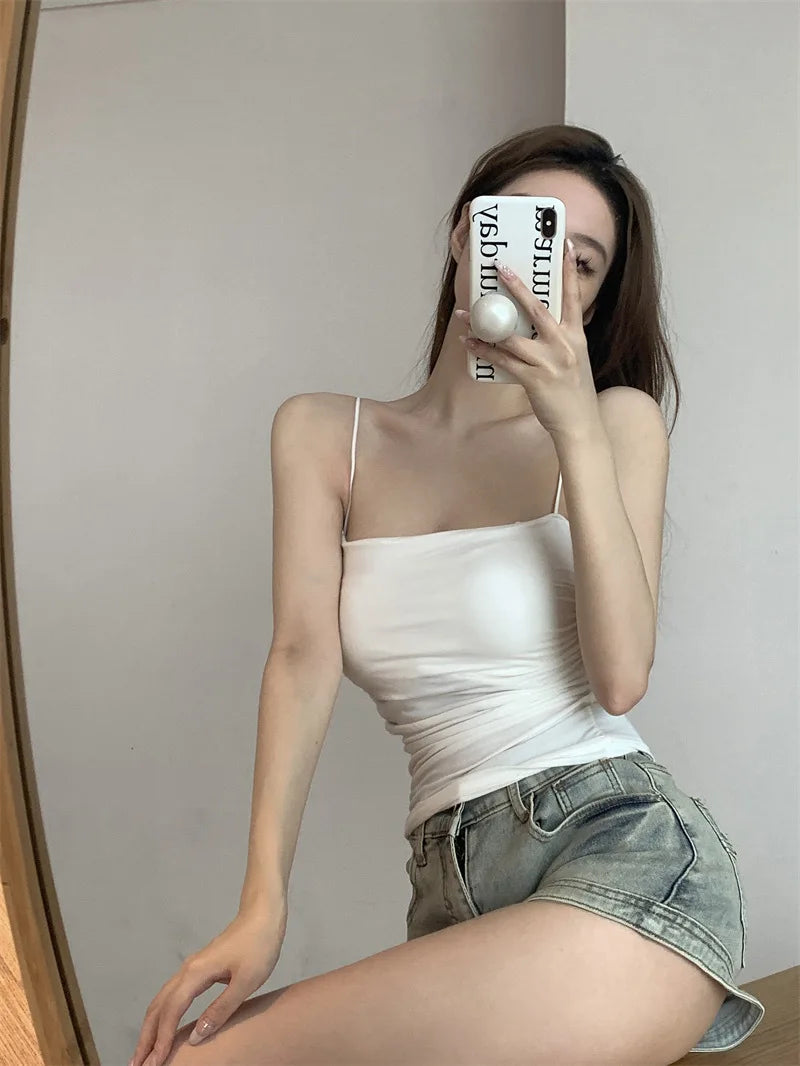 HookUpCo. Women's Summer Halter Top with Built-In Bra