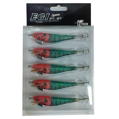 HookUpCo. Luminous Squid Jig Fishing Lures Set - HookUpCo.
