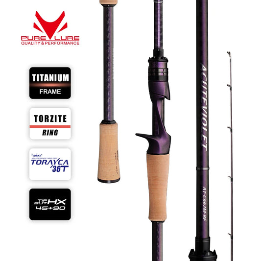 HookUpCo. Titanium Frame Spinning Fishing Rod 6FT