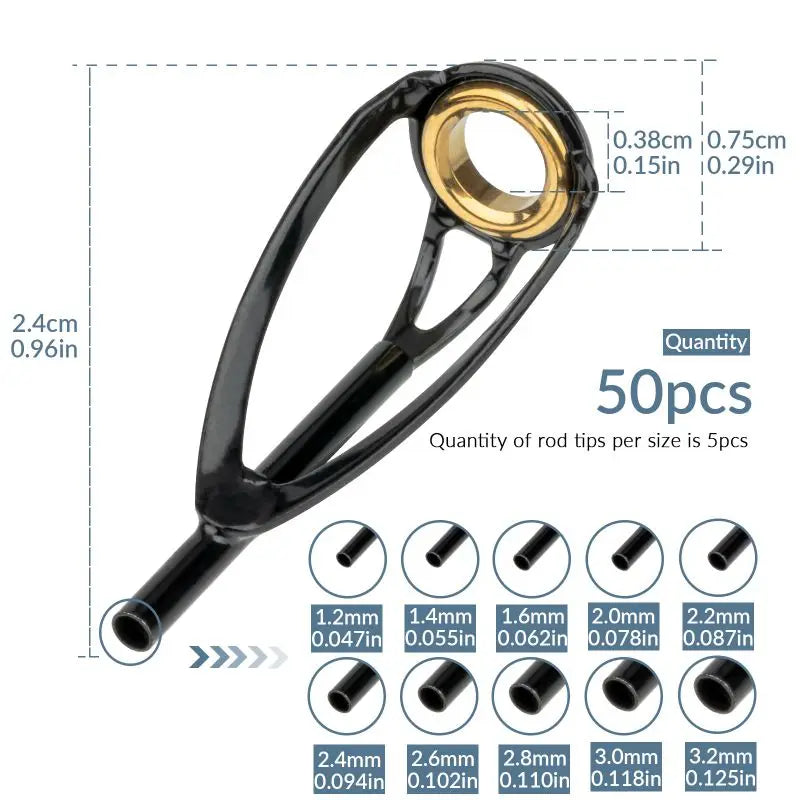 HookUpCo. 50pcs Fishing Rod Tip Repair Kit - HookUpCo.