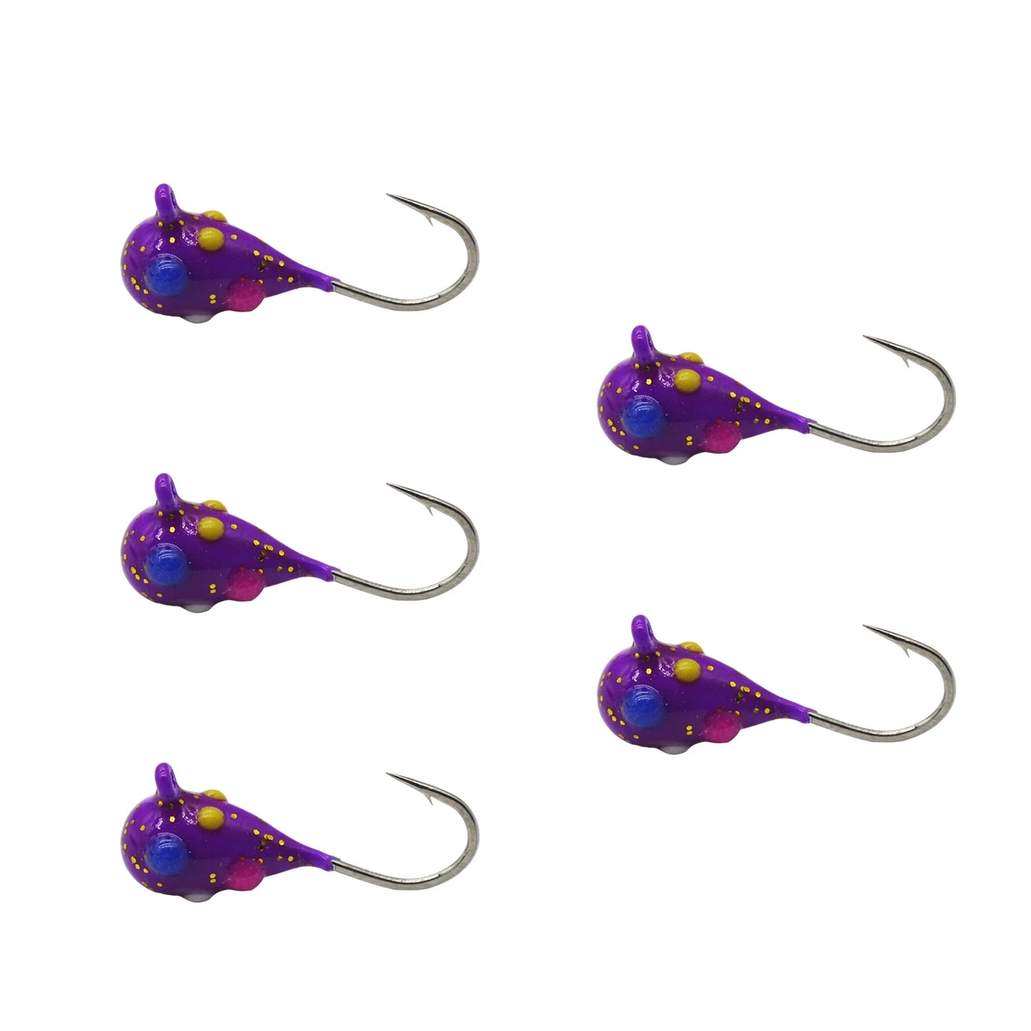 HookUpCo. Glow Tungsten Ice Fishing Jigs