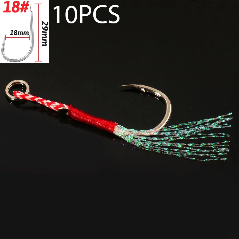 HookUpCo. 10PCS High Carbon Steel Fishing Hooks - HookUpCo.
