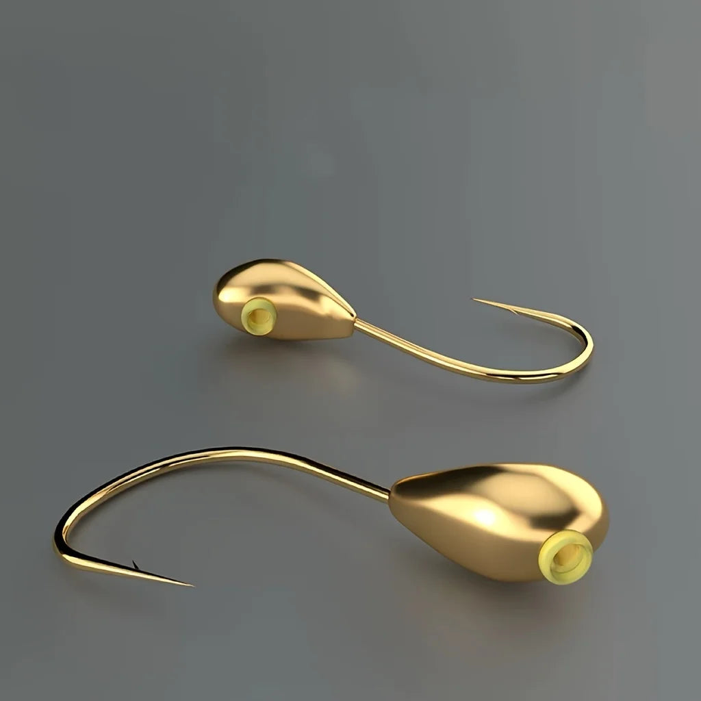 HookUpCo. Golden Stainless Steel Fishing Hooks