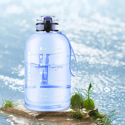 3L Motivational Water Bottle with Straw, BPA-Free, Leak Proof