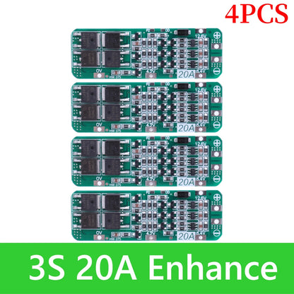 BMS 3S/4S 5A 10A 20A 25A 40A 60A Li-ion Lithium Battery Charger Protection Board 18650 For Drill Motor 12V with Enhance/Balance