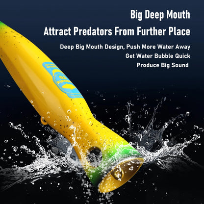 HookUpCo. Topwater Popper Lure for Saltwater Fishing - HookUpCo.