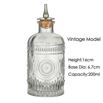 Vintage Cocktail Bitters Bottle for Home Bars