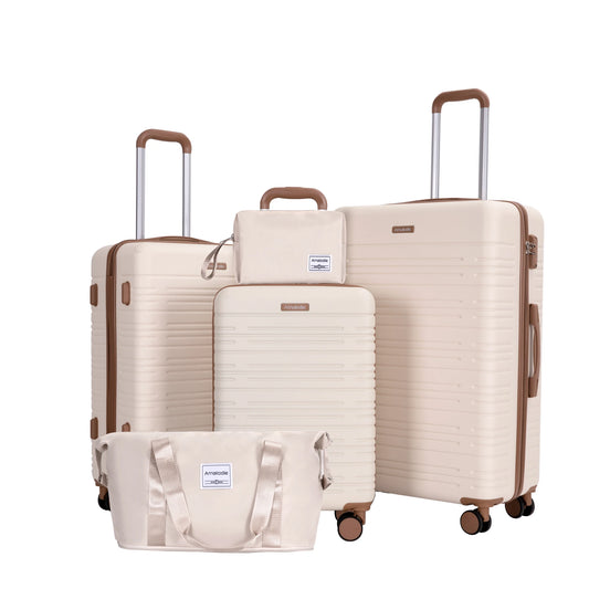 3-Piece Hard Shell Luggage Set with Double Spinner Wheels
