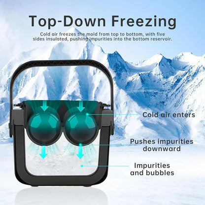 HookUpCo. Crystal Clear Ice Sphere Maker Set