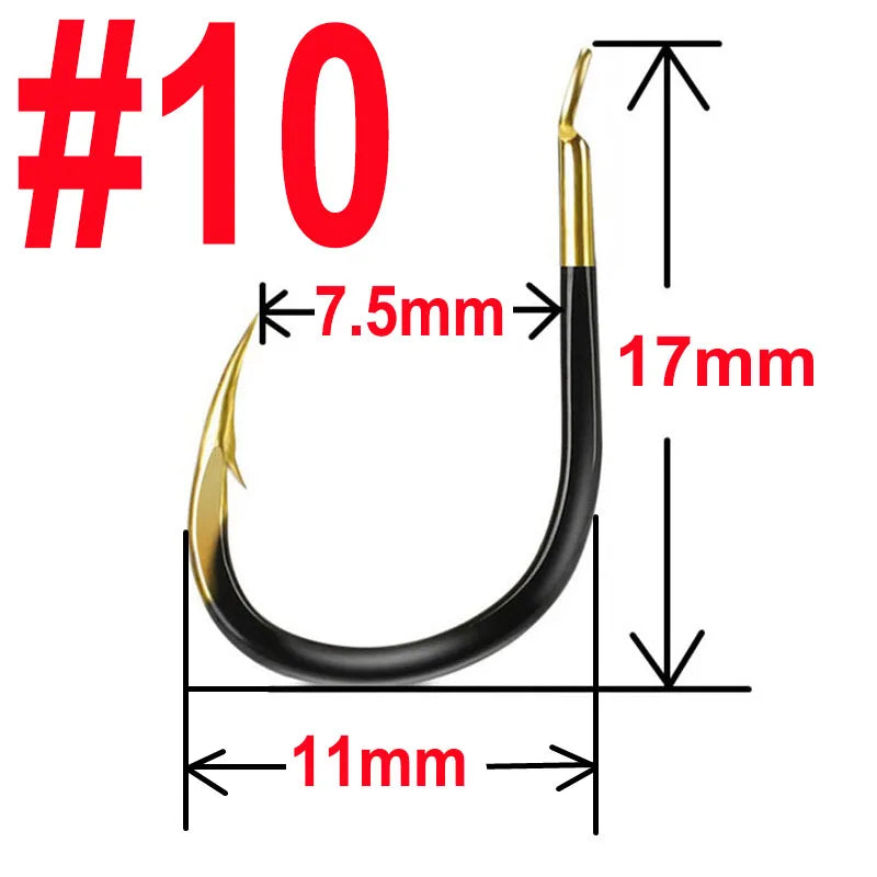 HookUpCo. Tungsten Steel Fishing Hooks, 20 Pack - HookUpCo.