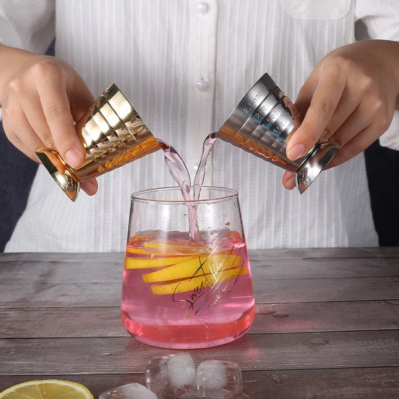 HookUpCo. Engraved Mixing Glass Measuring Cup