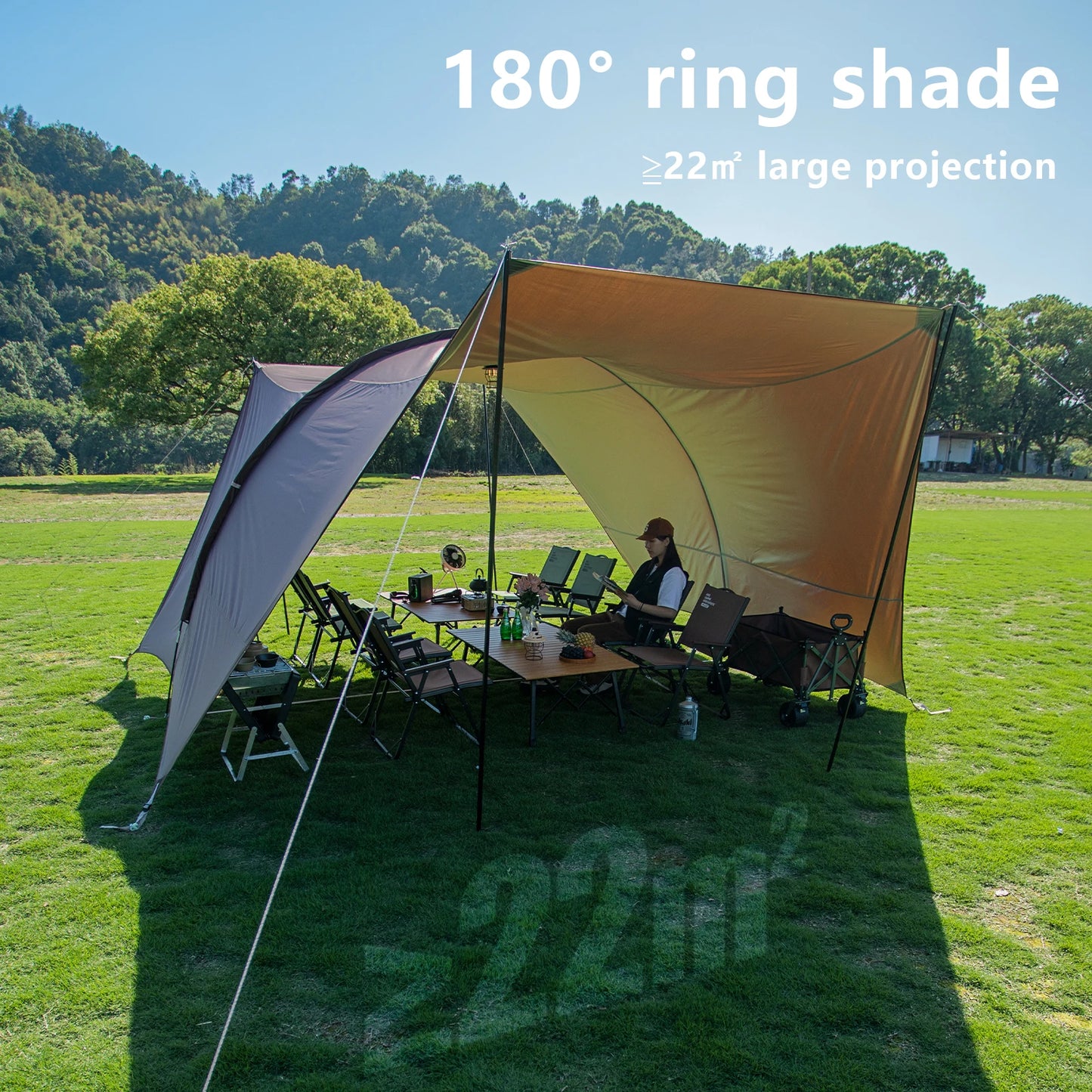 HookUpCo. Portable Tunnel Canopy with Sunblock Shade - HookUpCo.