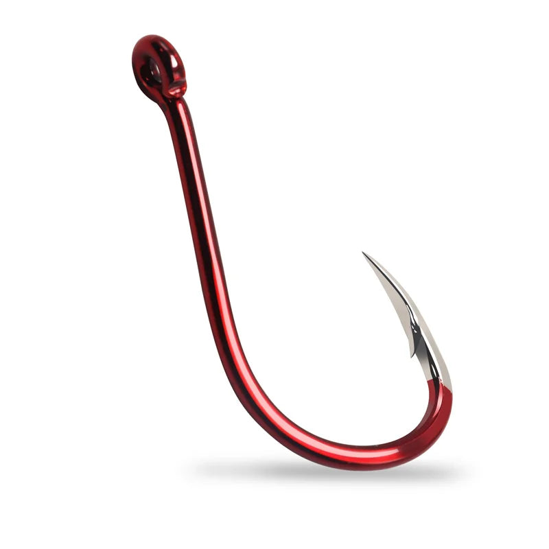HookUpCo. Sharp Red Fishing Hooks, 16 Sizes - HookUpCo.