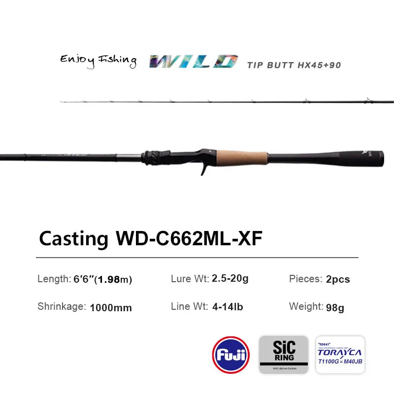 HookUpCo. PureLure Wild Fishing Rod for Predators - HookUpCo.