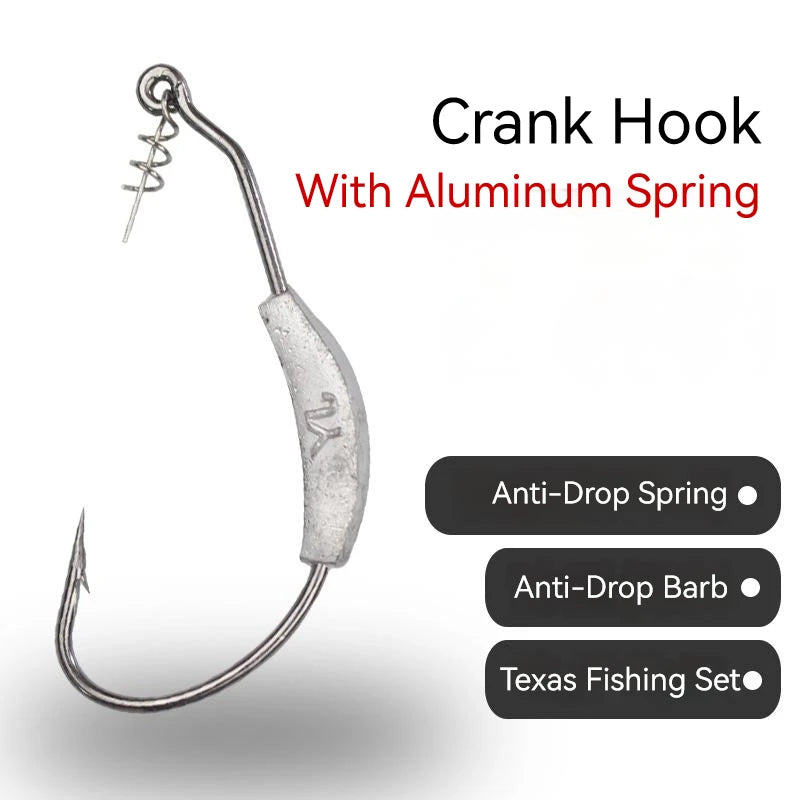 HookUpCo. 5-Piece Offset Fishing Hook Set - HookUpCo.
