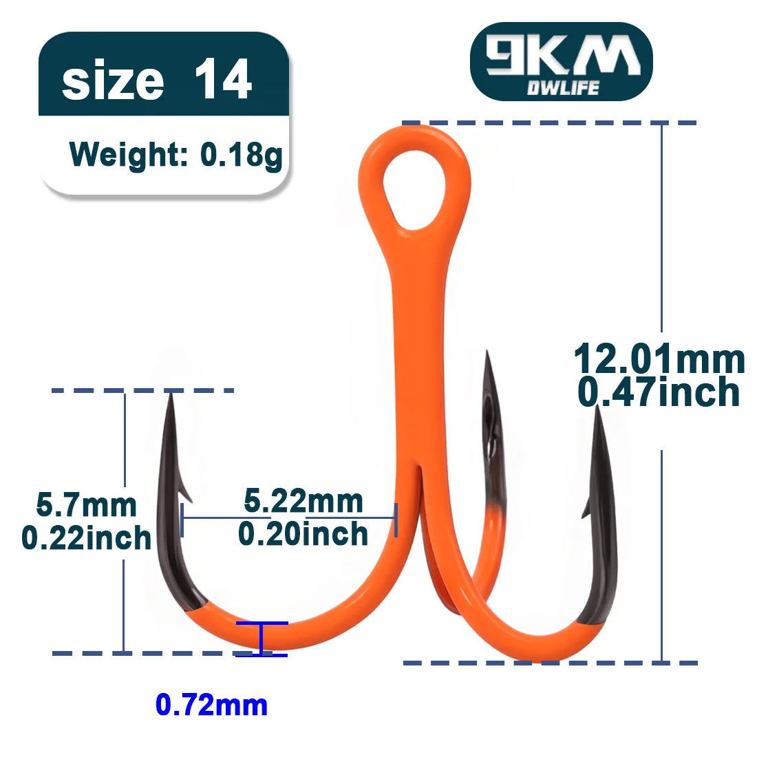 HookUpCo. 10Pcs Strong Treble Hooks for Fishing - HookUpCo.